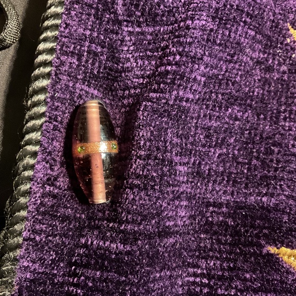 Vtg Alex Kim Patchwork Shacket Boho Artsy Lampwork Buttons M Gorgeous - Picture 4 of 8